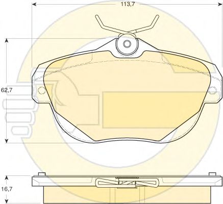 Комплект тормозных колодок, дисковый тормоз GIRLING 6116641