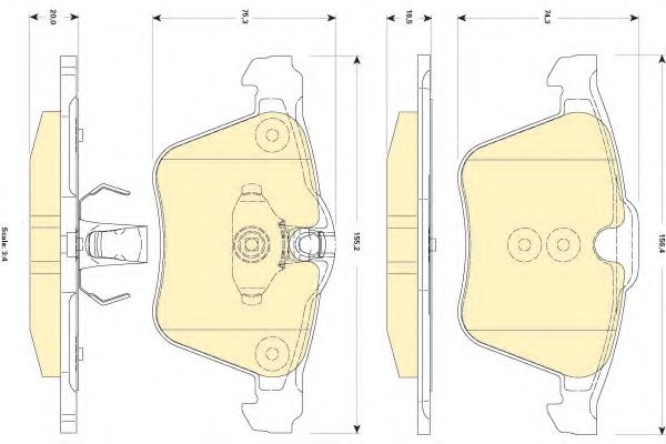 Комплект тормозных колодок, дисковый тормоз GIRLING 6118352
