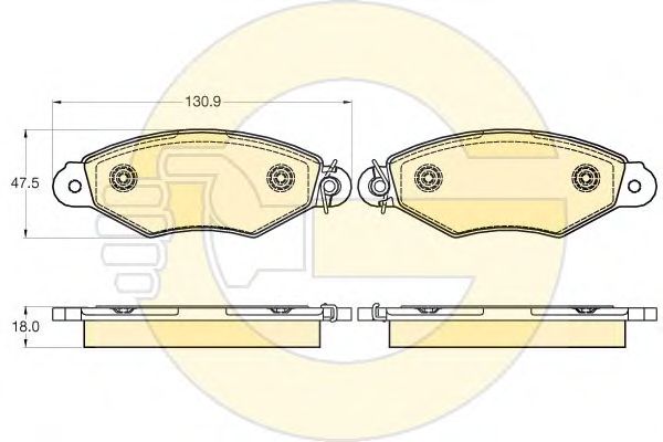 Комплект тормозных колодок, дисковый тормоз GIRLING 6120243