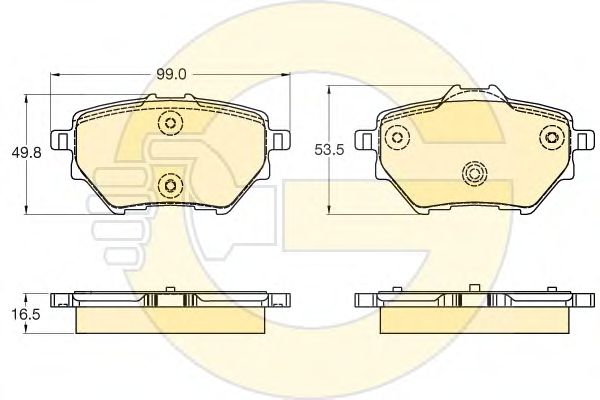 Комплект тормозных колодок, дисковый тормоз GIRLING 6120364