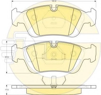 Комплект тормозов, дисковый тормозной механизм GIRLING 6411122