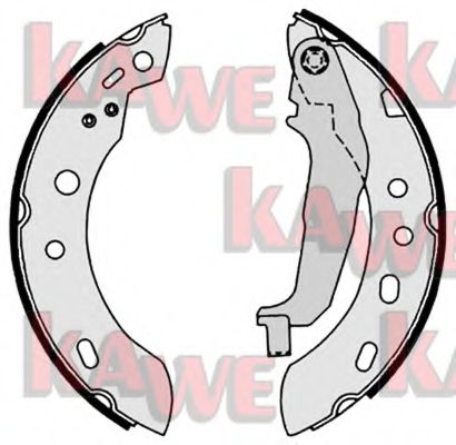 Комплект тормозных колодок KAWE 01002