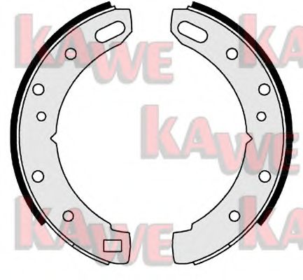 Комплект тормозных колодок KAWE 01005