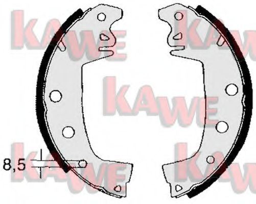 Комплект тормозных колодок KAWE 02971