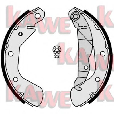 Комплект тормозных колодок KAWE 08120