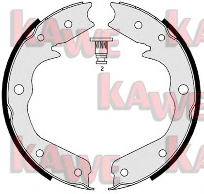 Комплект тормозных колодок, стояночная тормозная система KAWE 08970