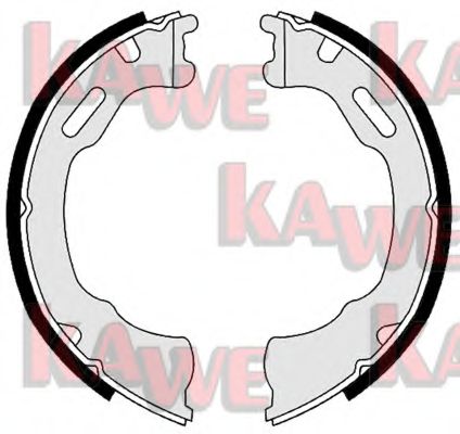 Комплект тормозных колодок, стояночная тормозная система KAWE 09400