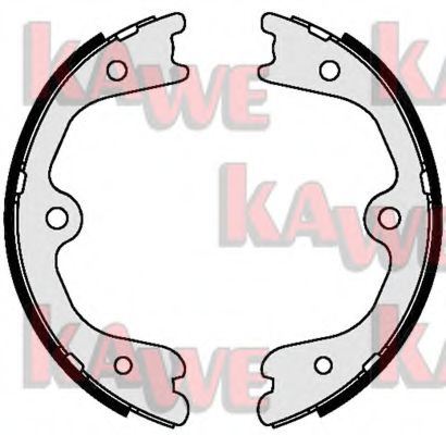 Комплект тормозных колодок, стояночная тормозная система KAWE 09490