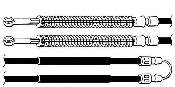 Трос, стояночная тормозная система KAWE ST02102