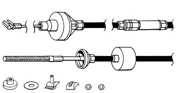 Трос, управление сцеплением KAWE VW01168