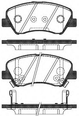 Комплект тормозных колодок, дисковый тормоз KAWE 1488 02