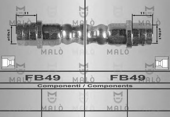 Тормозной шланг MALÒ 80173