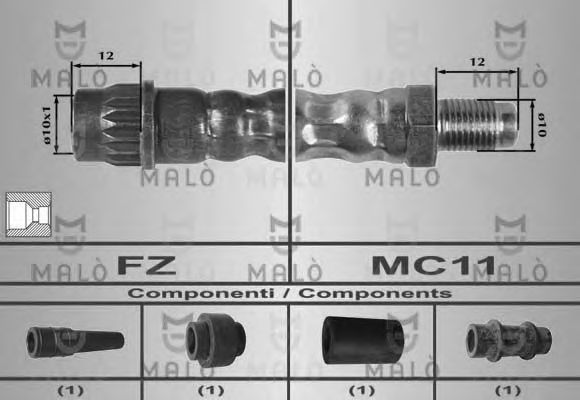 Тормозной шланг MALÒ 80440