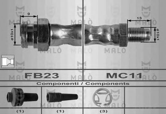 Тормозной шланг MALÒ 8447