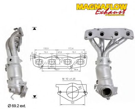 Катализатор MAGNAFLOW 75614