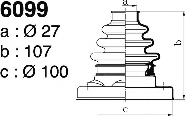 Комплект пылника, приводной вал DEPA 6099