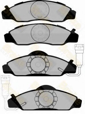 Комплект тормозных колодок, дисковый тормоз Brake ENGINEERING PA1158