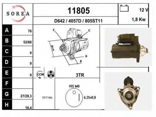 Стартер EAI 11805