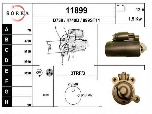 Стартер EAI 11899