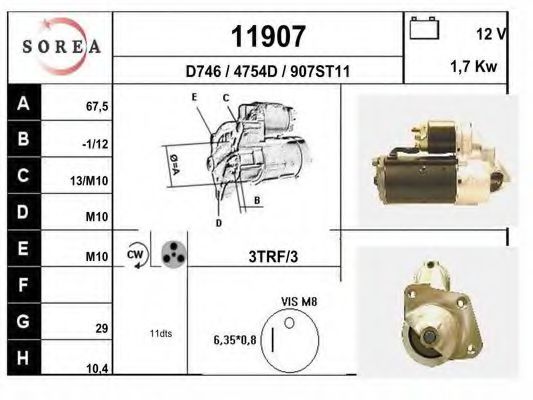 Стартер EAI 11907