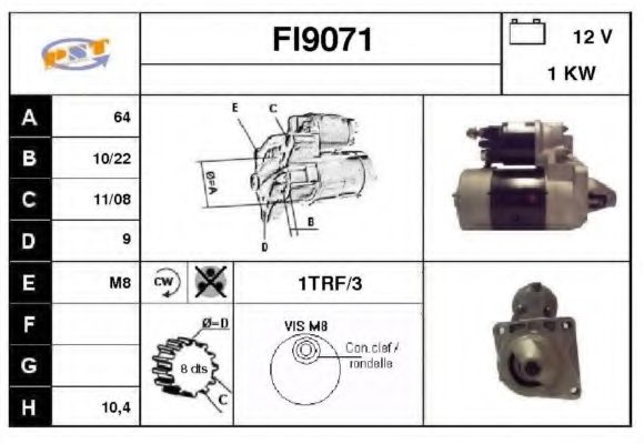 Стартер SNRA FI9071