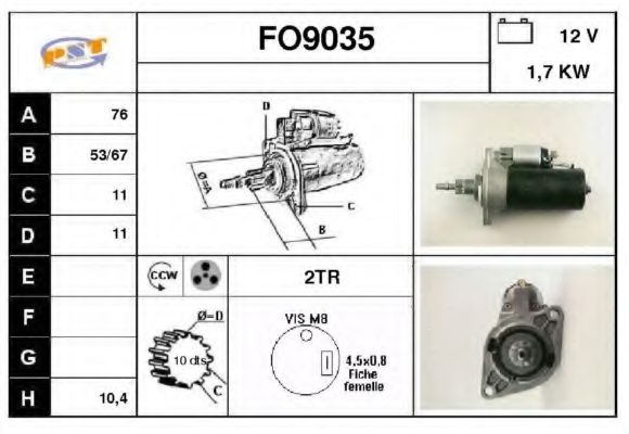 Стартер SNRA FO9035