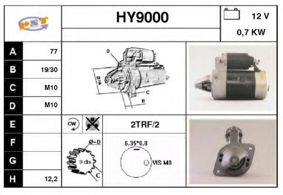 Стартер SNRA HY9000