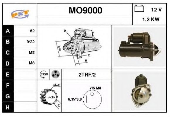 Стартер SNRA MO9000