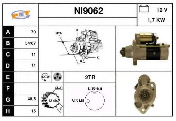 Стартер SNRA NI9062