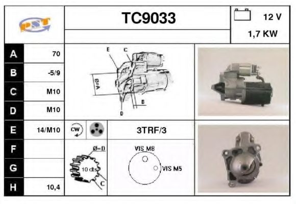 Стартер SNRA TC9033