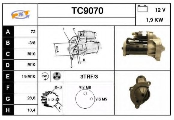 Стартер SNRA TC9070