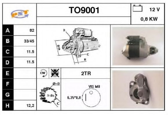 Стартер SNRA TO9001