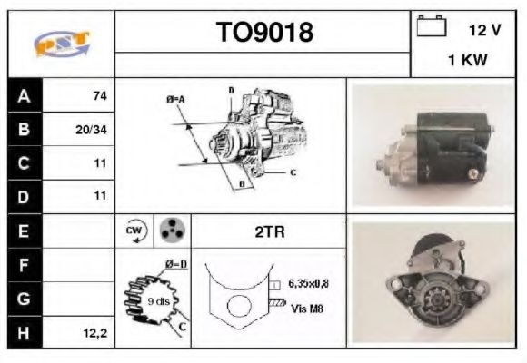 Стартер SNRA TO9018