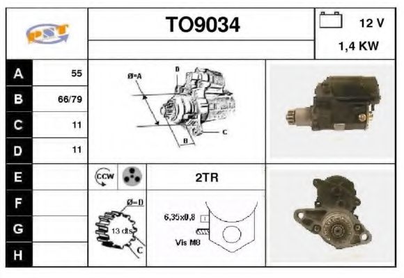 Стартер SNRA TO9034