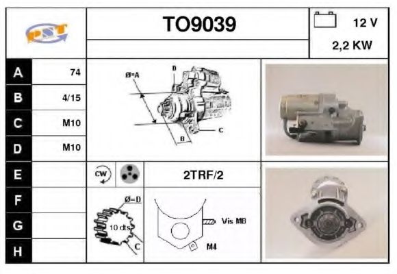 Стартер SNRA TO9039