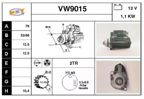 Стартер SNRA VW9015