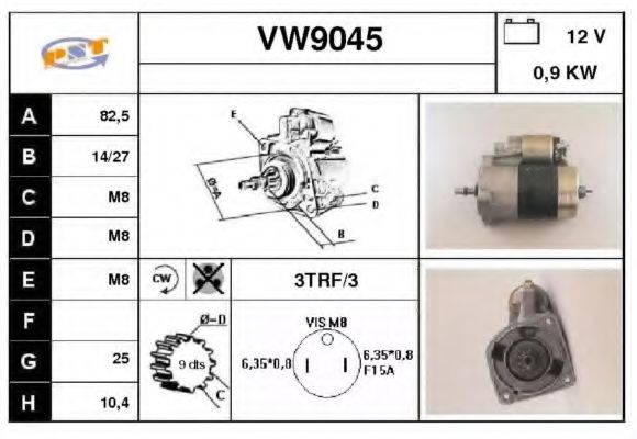 Стартер SNRA VW9045