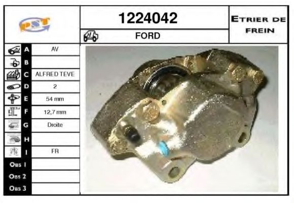 Тормозной суппорт SNRA 1224042