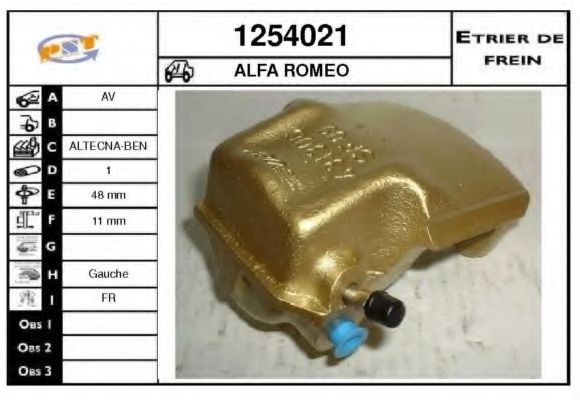 Тормозной суппорт SNRA 1254021