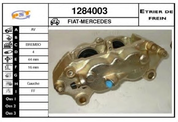 Тормозной суппорт SNRA 1284003