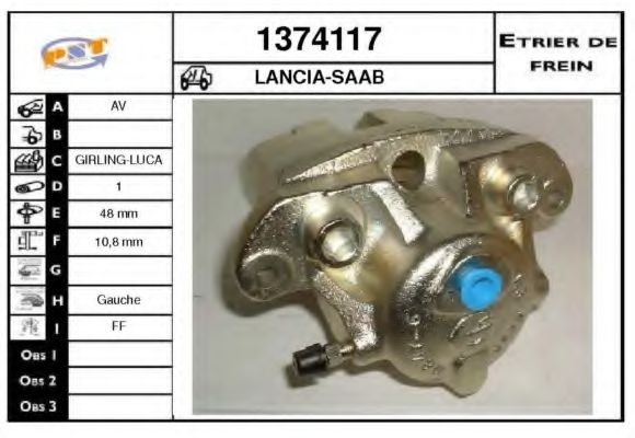 Тормозной суппорт SNRA 1374117