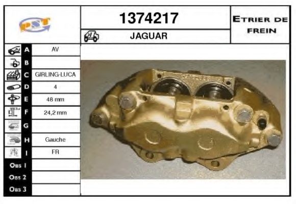 Тормозной суппорт SNRA 1374217
