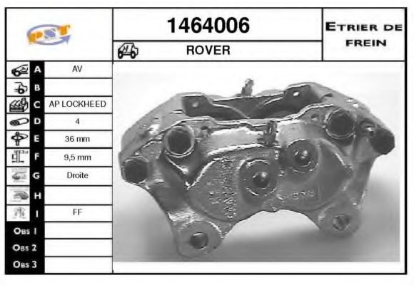 Тормозной суппорт SNRA 1464006