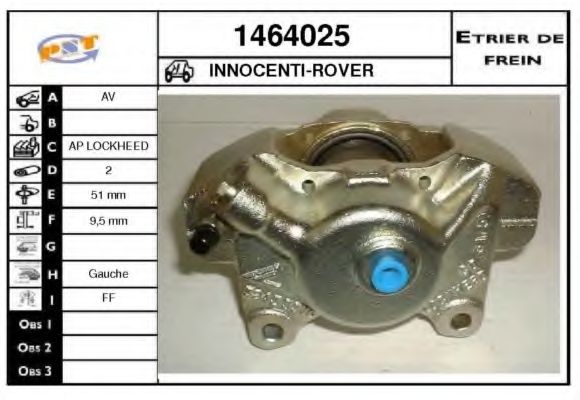 Тормозной суппорт SNRA 1464025