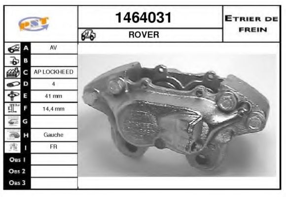 Тормозной суппорт SNRA 1464031