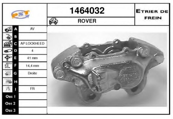 Тормозной суппорт SNRA 1464032