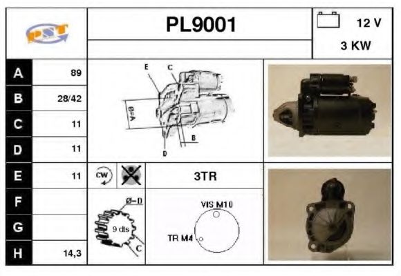 Стартер SNRA PL9001