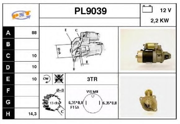 Стартер SNRA PL9039