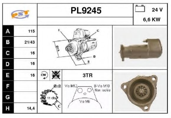 Стартер SNRA PL9245