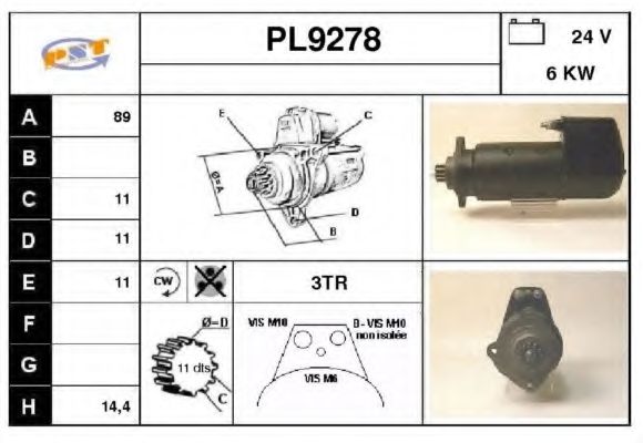 Стартер SNRA PL9278